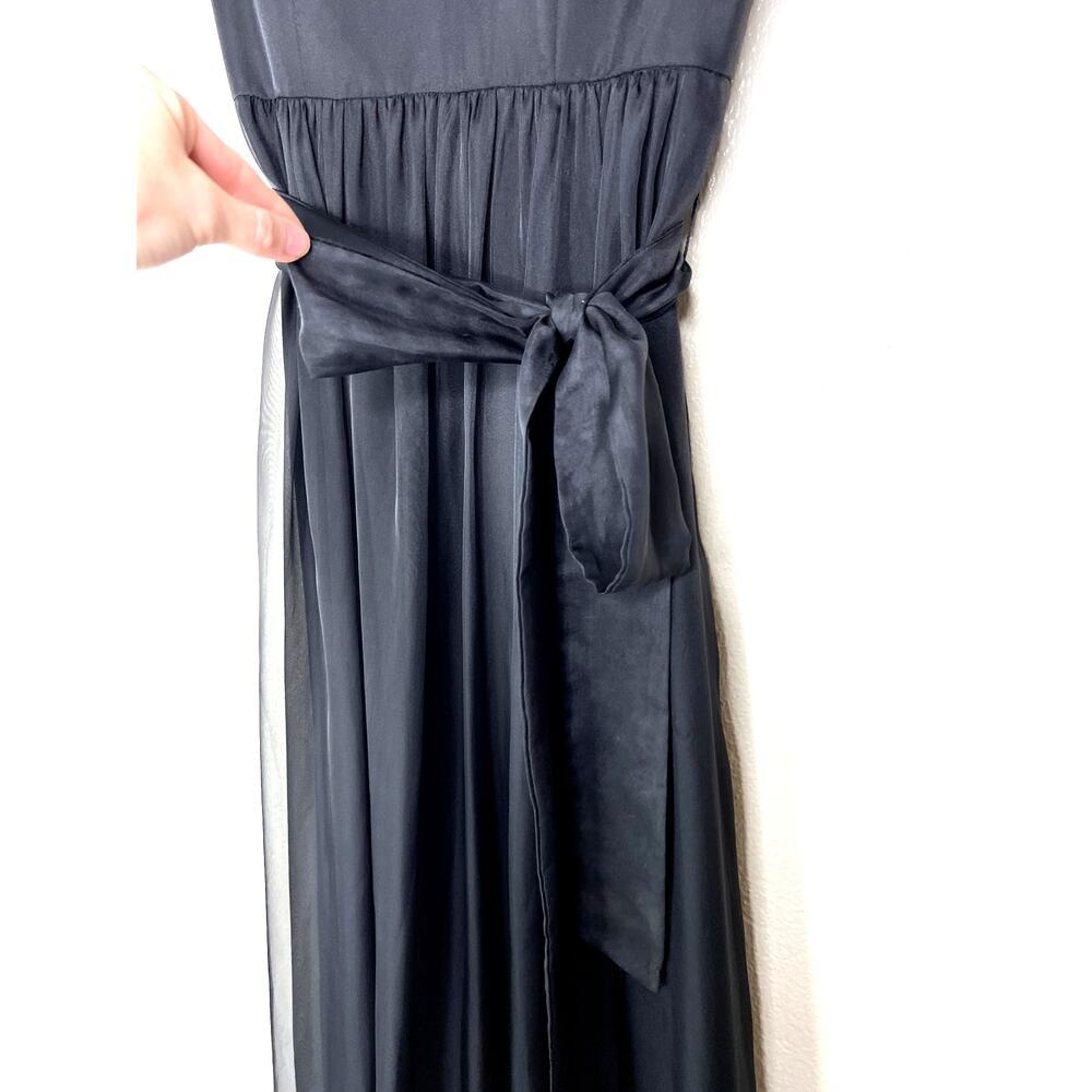 BHLDN Hitherto Gown Black Sleeveless Sheer Tulle Sweetheart Tie Bridesmaid 2 - Picture 2 of 8
